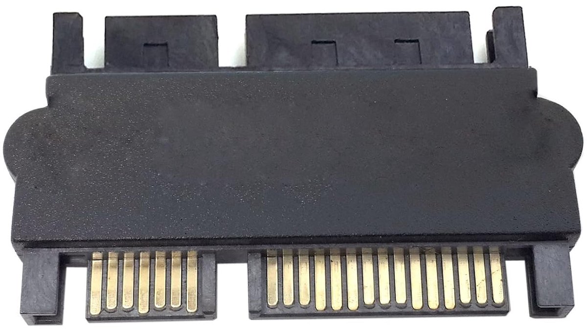 3.5 "2.5" SATA 22Pin 7+15 Mannelijk naar SATA 22P 7+15 Mannelijke Extension Convertor Rechte Adapter