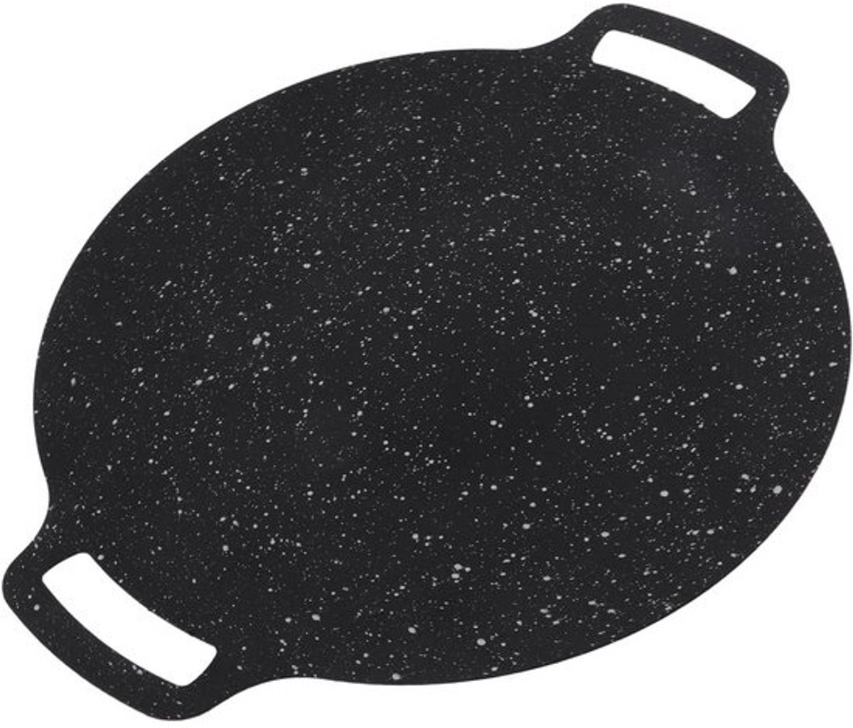 Koreaanse BBQ Grillpan - Ronde Grillplaat - Buiten Grillen - Maifan Stone Non Stick - 38cm - Zwart