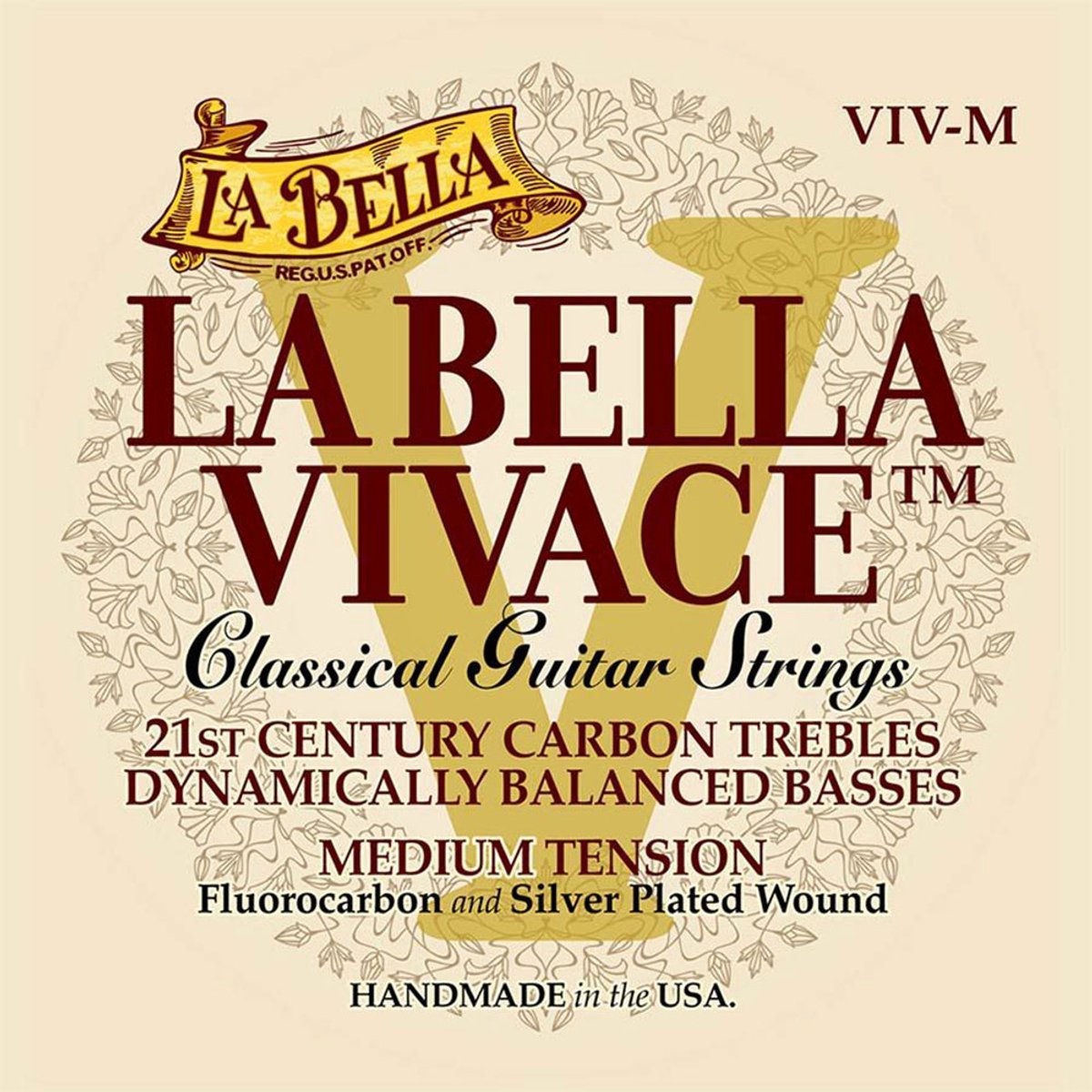 La Bella Vivace VIV-M Fluorocarbon Snaren voor Klassieke Gitaar - Medium Tension