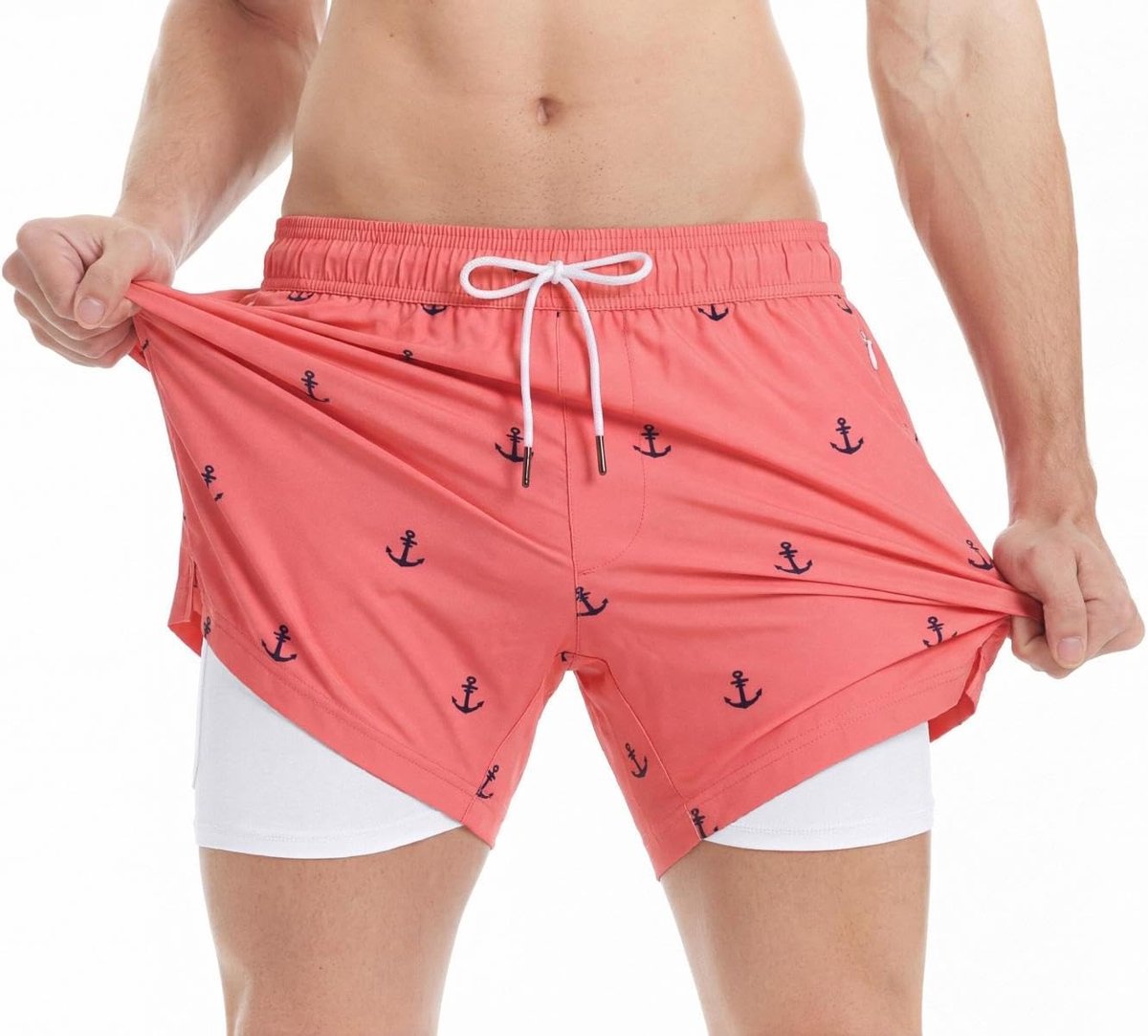 Heren zwemshort FAST DRYING boardshort trainingsbroek met mesh voering en verstelbaar trekkoord