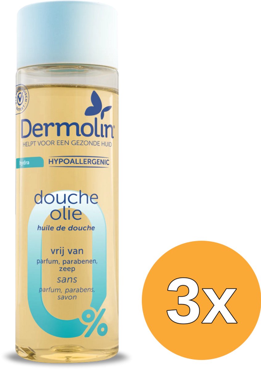 3x Dermolin Doucheolie (200 ml)