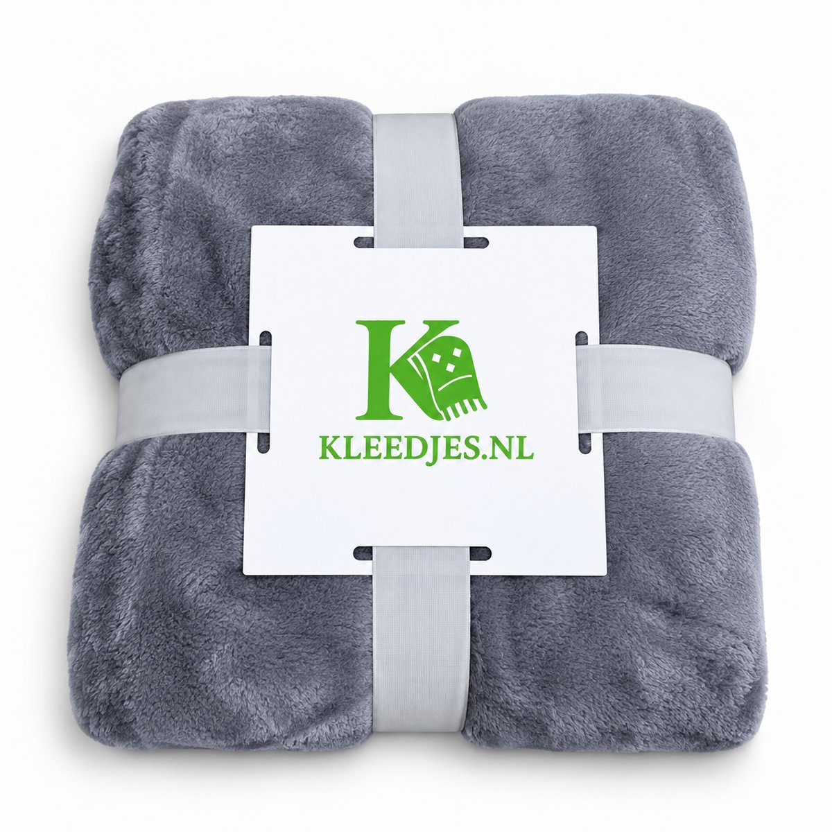 Kleedjes.nl Fleece deken 150x200 cm – Zacht & comfortabel – Plaid voor bank en bed – Donkergrijs