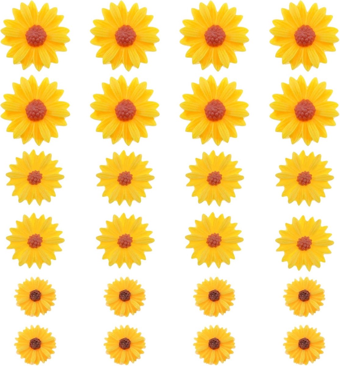 Dailygoods- Madeliefje Hars Bedels 50 Stuks - Kunstmatige Bloemen