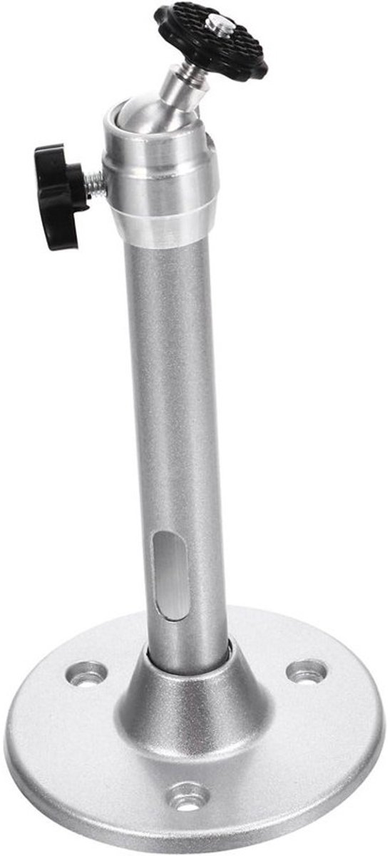 Projectorbeugel - Projectorsteun Beamerhouder - Filmavond Thuis - 360 Graden Rotatie - 18.5 cm - Zilver