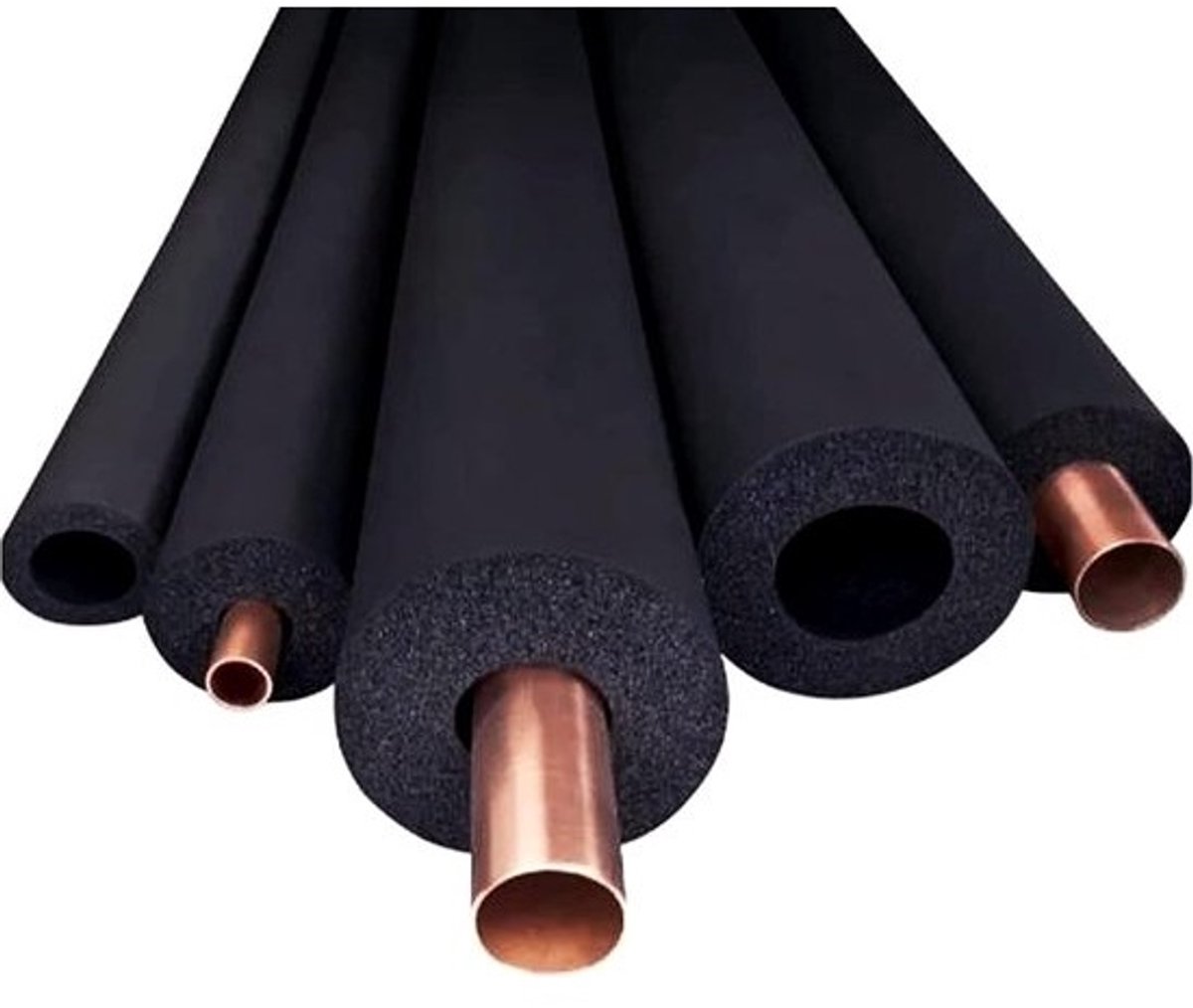 Pijpisolatieschuim - Isolatiebuis Schuimrubber - Leidingen Isoleren - Gesloten Celstructuur - 2 meter - Zwart