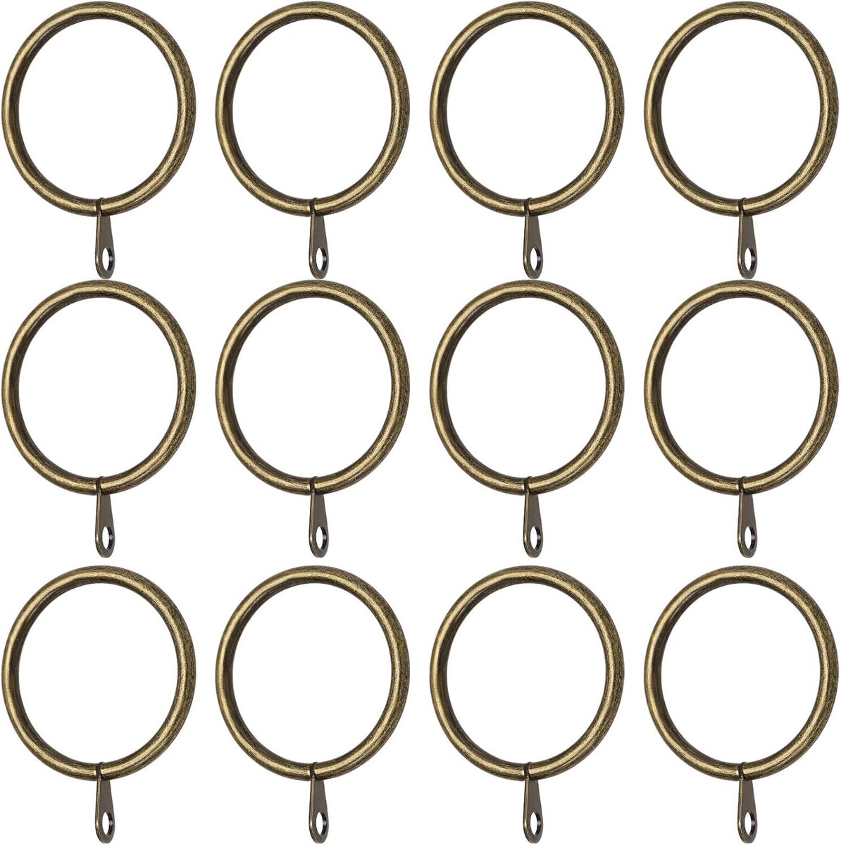Dailygoods- Gordijnringen 50 Stuks - Brons Metalen - Binnendiameter 38 mm - Geschikt voor Gordijnroede 30-35 mm - Duurzaam - Antiroest Coating - Gordi