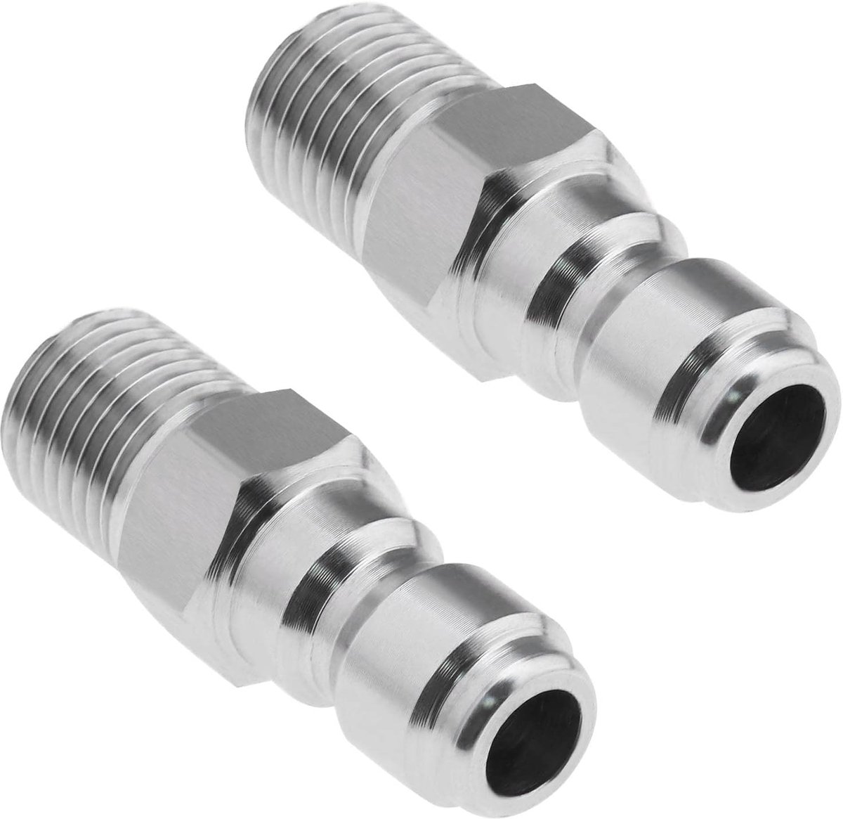 Dailygoods - Hogedrukreinigeradapter - Snelkoppeling - 304 Roestvrij staal - 1/4 Inch - Duurzaam - Voor hogedrukreinigers - Zilver