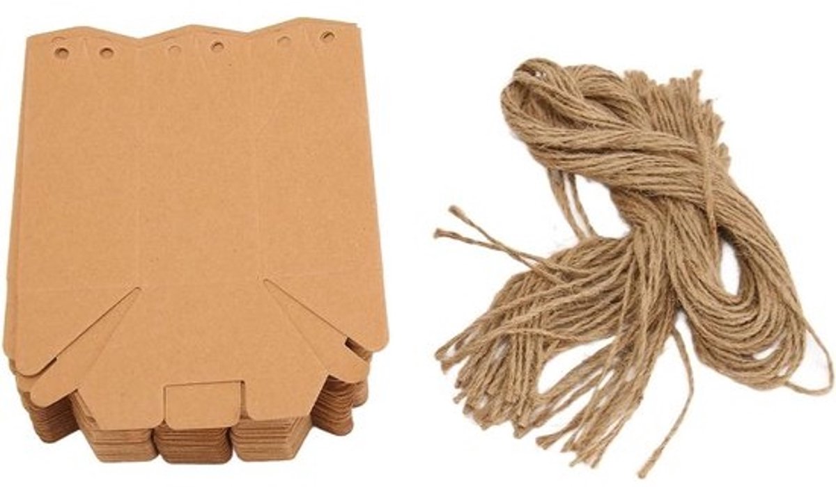 Zeshoekige Geschenkdozen - Kraft Doosjes - Cadeaus Verpakken - Milieuvriendelijk Materiaal - 50 Stuks - Kraft Bruin