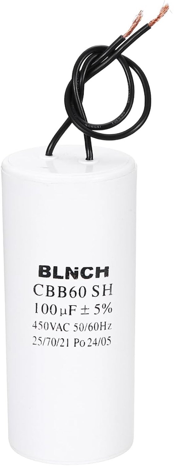 Loopcondensator 100 uF 450 V - 2 draden - elektrische condensator - voor luchtcompressor - ServiceTopper