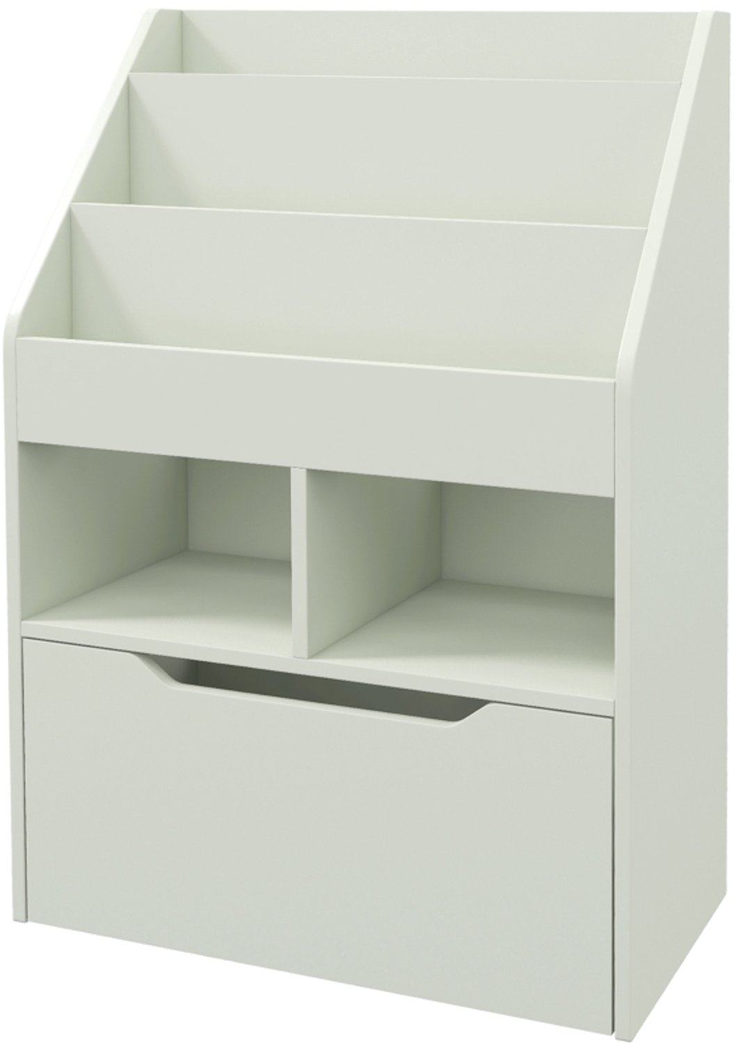 Kinderplank - Lade en open vakken - Kinderboekenkast - 60 x 29,9 x 90 cm - Groen