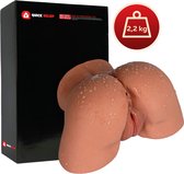 Quick Relief Valeria™ - Masturbator - Pocket Pussy - Seksspeeltjes voor Mannen - Sex Toy - Grote Kont - Bruin