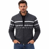 Warme Trui met Rits - Gebreid Heren Vest - Scandinavisch