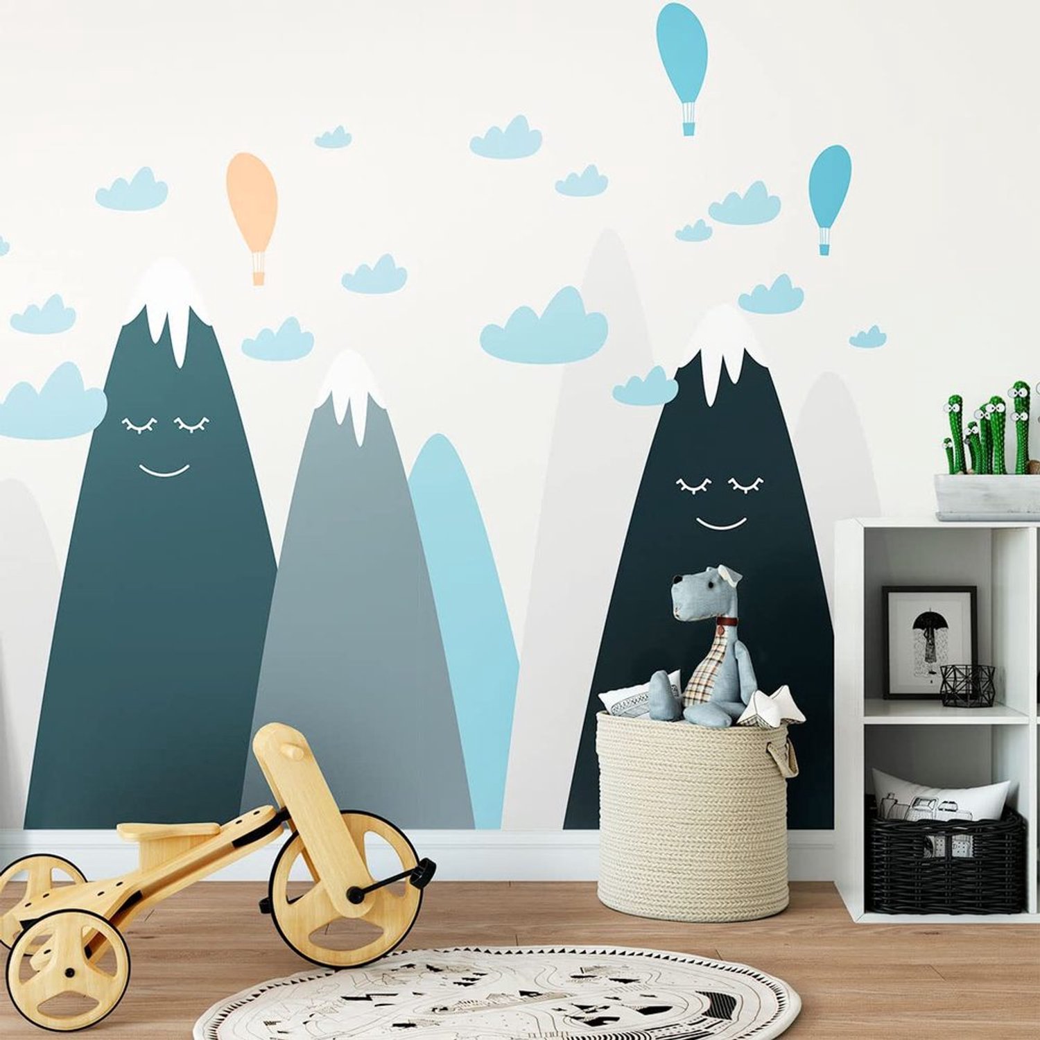 Wandstickers voor Kinderen - Bergdecoratie - 120 x 180 cm