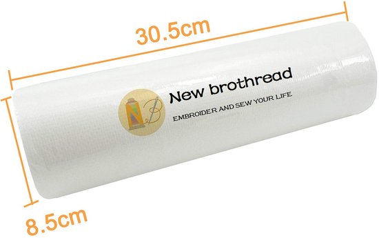 Fusible Iron-On No Show Mesh Borduurbasis 30cm x 23m voor Machine- en Handborduurwerk — afbeelding 2