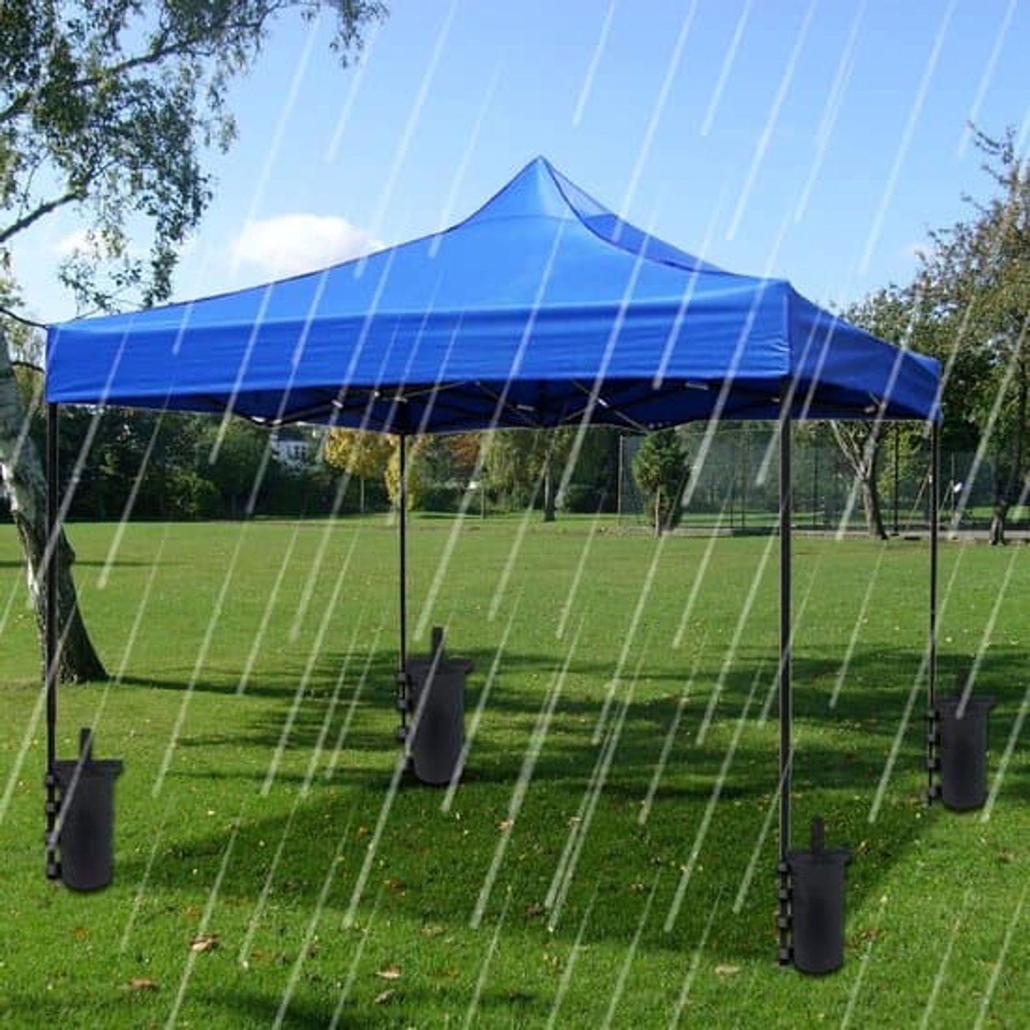 Waterdichte zandzakken geschikt voor tenten, 4 verzwaarde zakken, verdikt, ø15cm, partytent, zonnescherm, winddicht, verzwaarde bodem.