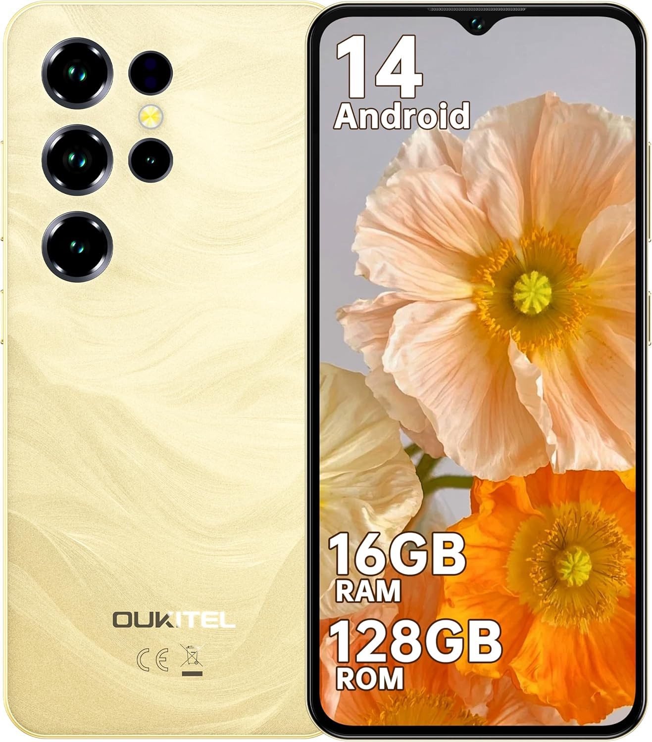 OUKITEL C2 4G Smartphone 16GB RAM-128GB ROM-6,52"60Hz HD IPS scherm-13MP Camera-5000mAh,Android14