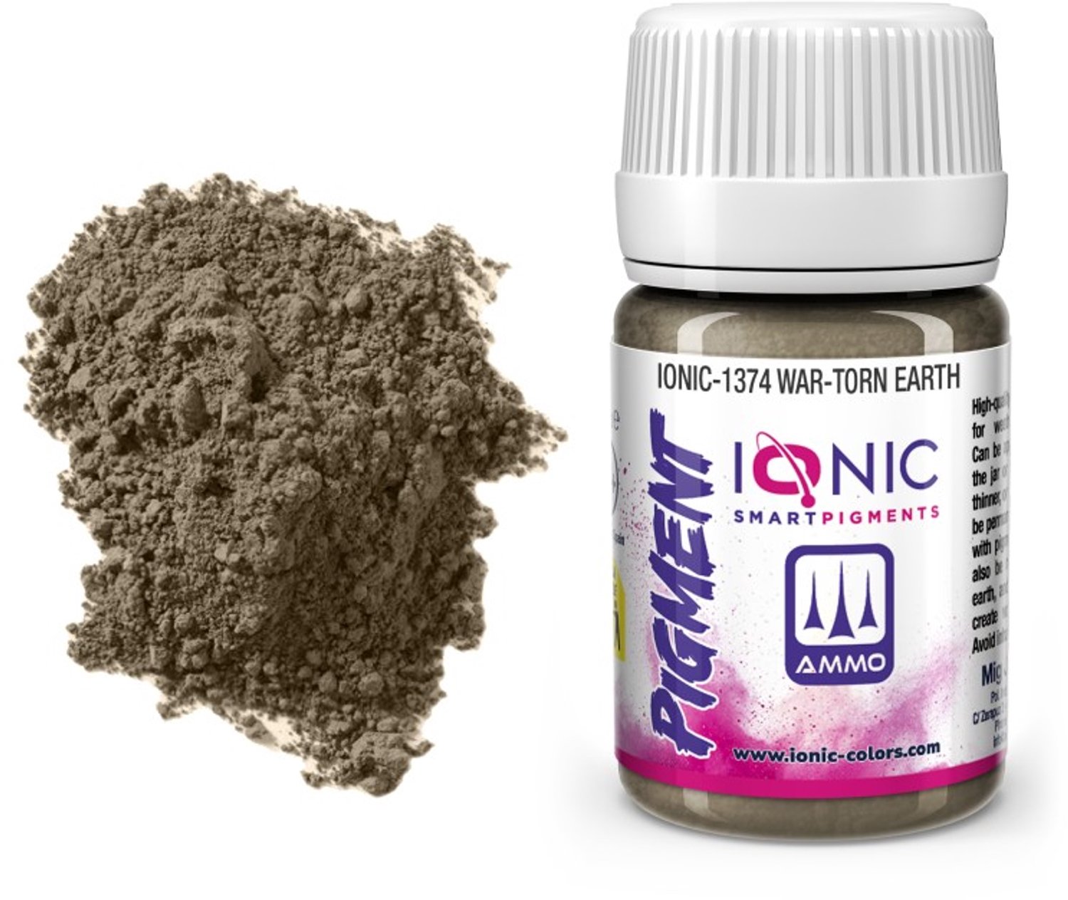 AMMO by Mig Jimenez Modelbouwdecoratie - MIG IO1374 Ionic Smart Pigments - Oorlogsgrond - 35ml Effecten potje
