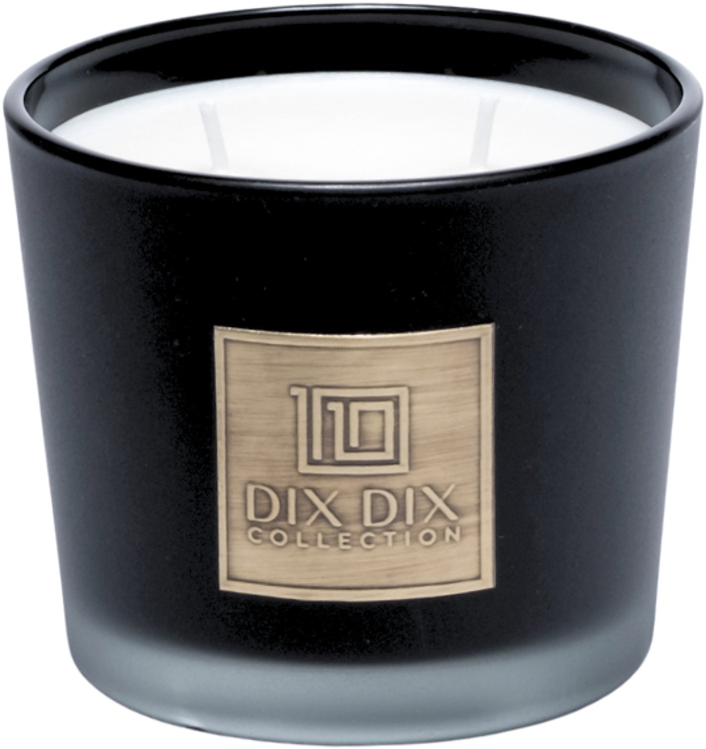 Collection DIX DIX collection - Geurkaars INTENSE (300g) - Natuurlijke koolzaadwas - Luxe geurkaars in glas - Orientaals & Kruidig - Handgemaakt in Nederland Zwart