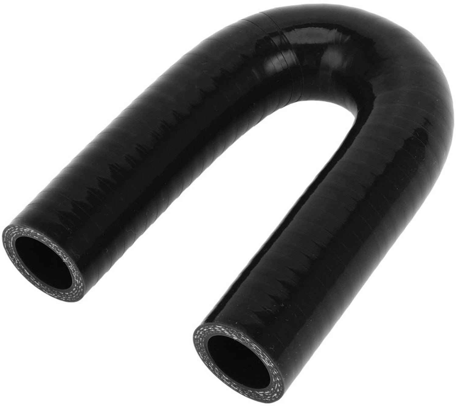 Siliconen Slang 180 Graden - Zwart - Binnendiameter 22 mm - Lengte 120 mm - Meerlaags Geweven - Temperatuurbestendig tot 300 ℃ - Koelslang
