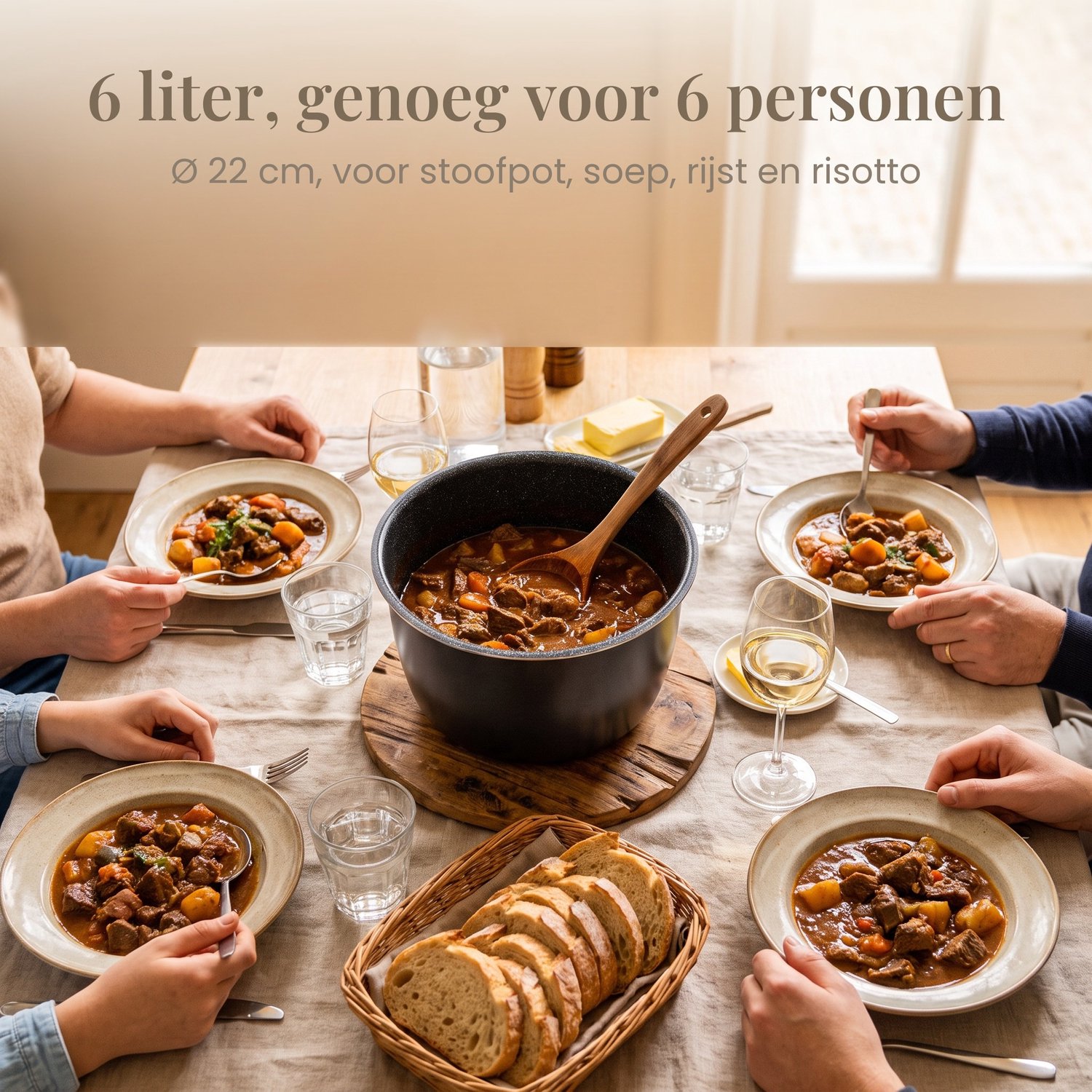 Fornello Keramische Binnenpan 6L - PFAS-vrij - Vervangende Pan - Geschikt voor Fornello Multicooker, Rijstkoker & Slowcooker – foto 6