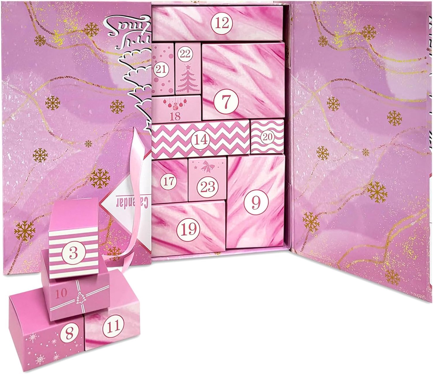 24 lege adventskalenderdozen - adventskalender - Adventskalender 2026 - eenvoudig op te zetten kerst-adventskalendervullingen voor kinderen - kerst-adventskalender - adventkalender dames - adventskalender kinderen