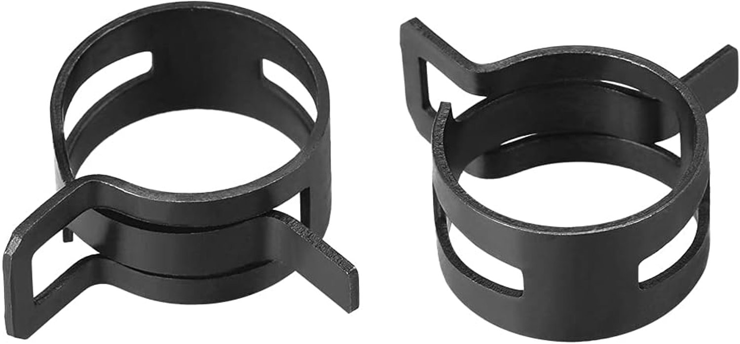 Stalen band klem 17 mm - veerklem zwart mangaanstaal 20 mm - 30 stuks - voor stevige bevestiging - m-winkel