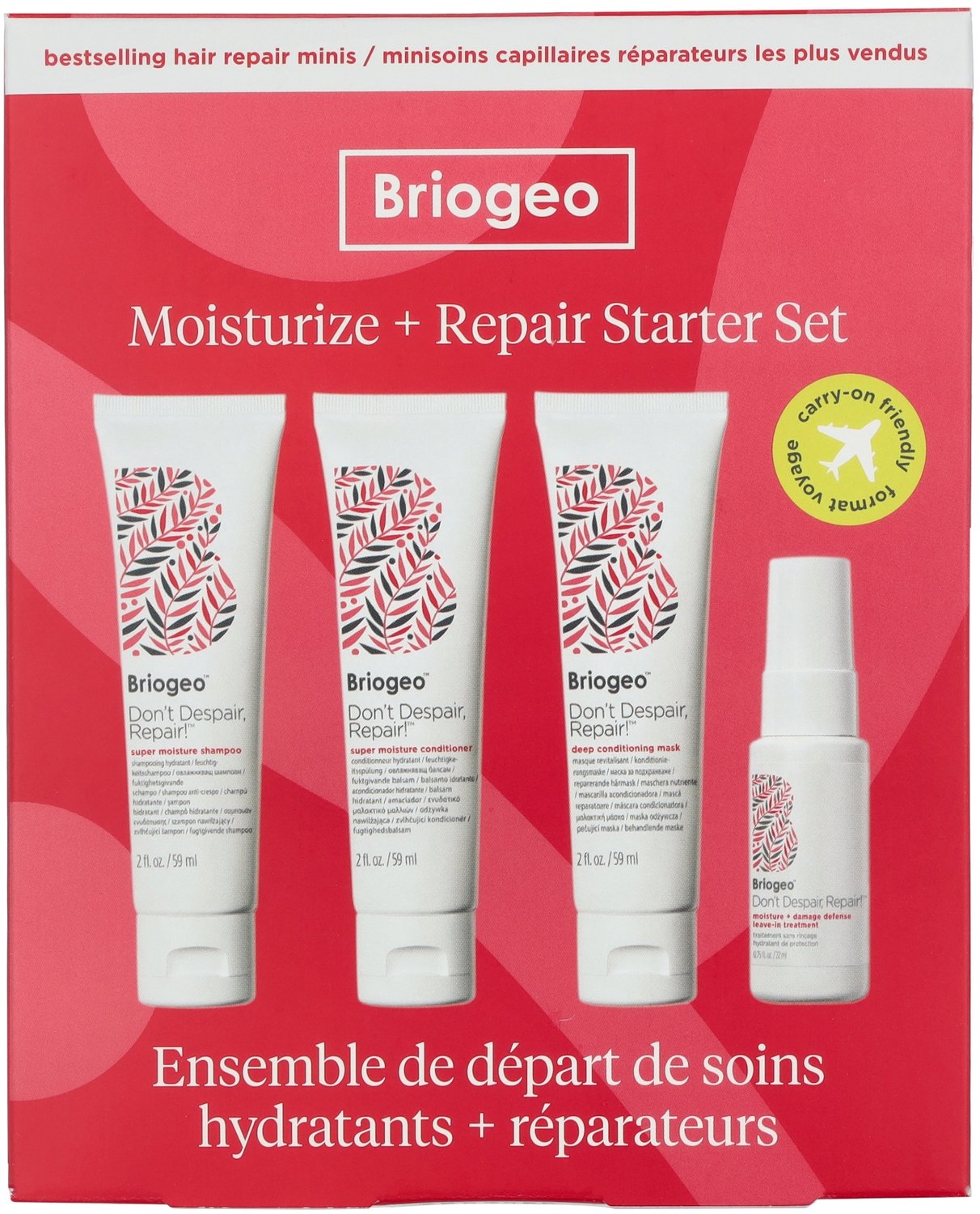 Briogeo Blossom & Bloom Volumize + Lift Set 199 ml - Super Moisture Shampoo 59ml/Deep Conditioning Mask 59ml/Super Moisture Conditioner 59ml/Moisture + Damage Defense Leave-In Treatmen 22ml