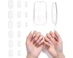 Nageltips – Set van 240 stuks – Vierkante nageltips – Matte nagelverlengingen – Press-on nagels – - Vierkante nageltips - Nageltips - Matte nageltips - Geschikt voor doe-het-zelf nagelverlengingen, manicures, enz.