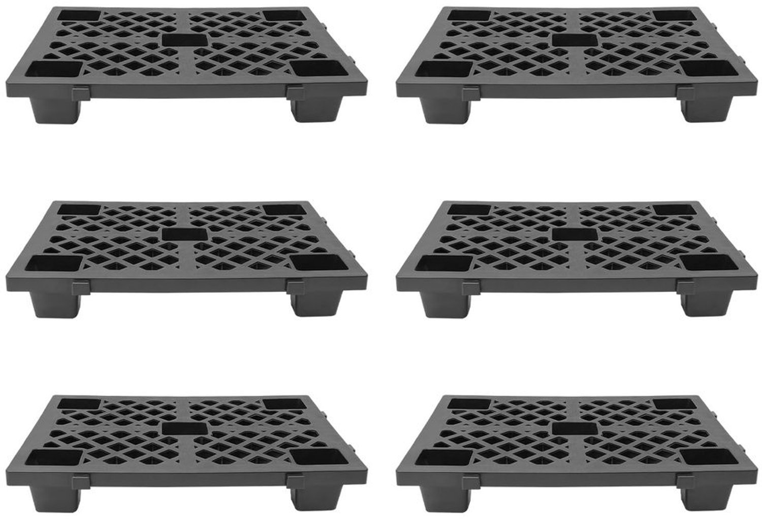 Half pallet voor opslag - 60 x 40 cm - Plastic in zwart