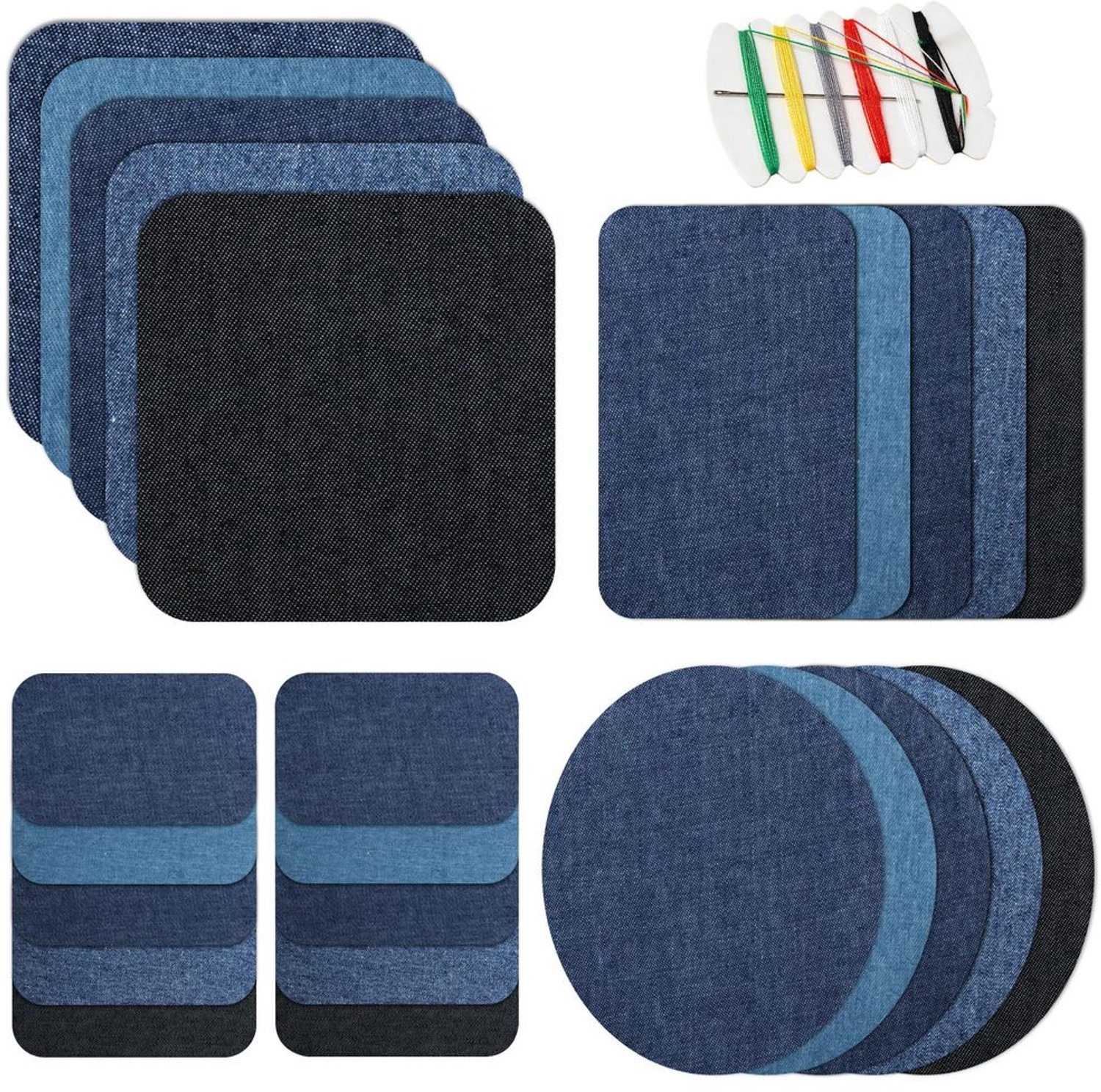 25 Opstrijkpatches voor Jeans en Kledingreparatie