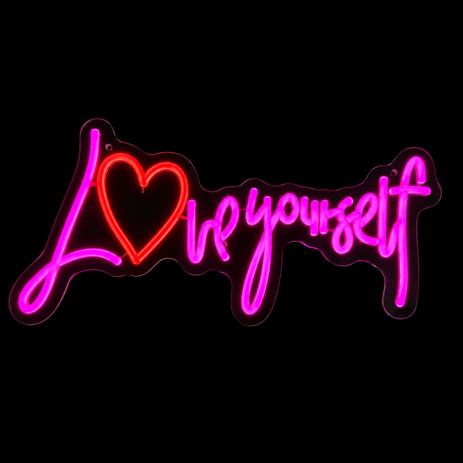 Neon Lamp - Love Yourself - Dimbaar - Incl. Ophangmateriaal - Neon Sign - LED Lamp - Verlichting - Wandlamp