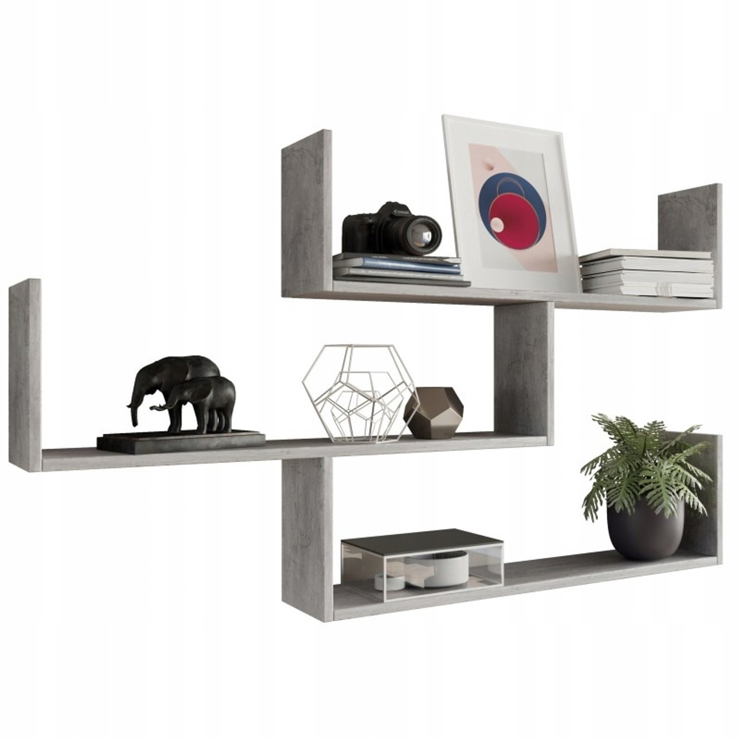 Per La Vita Theta - Wandrek - Betonkleur - 123,6 cm
