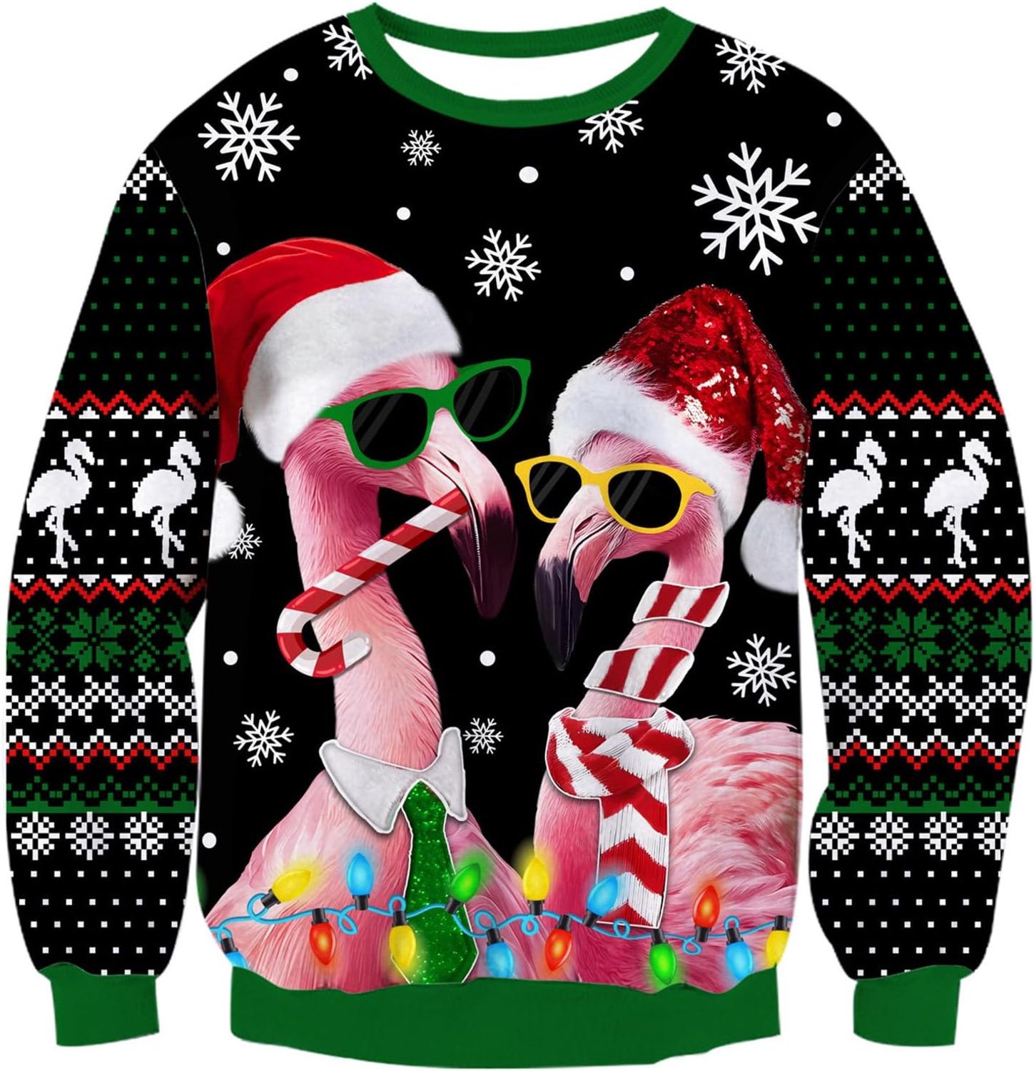 Kersttrui met lange mouwen 3D-print S-3XL