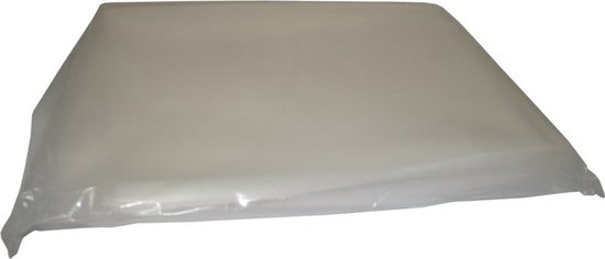 Transparante Kelfort puinzak van 65 x 100 cm in een platte verpakking.