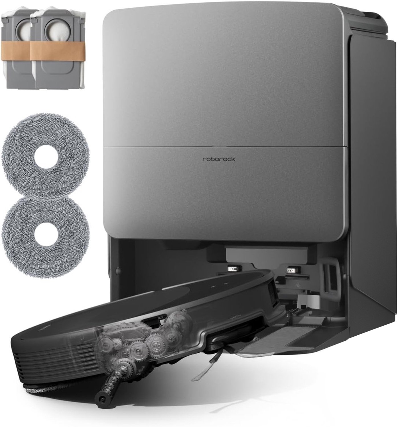 Roborock Saros 20 Set–Robotstofzuiger Met Dweilfunctie–Digitale motor 36000Pa–AdaptiLift Chassis 3.0–Autonoom StarSight systeem 2.0–100℃ Warmwatermopwas–Zelfreinigend Station & Anti-Klit Borstels–Slimme spraakassistent-Saros 10R Upgrade