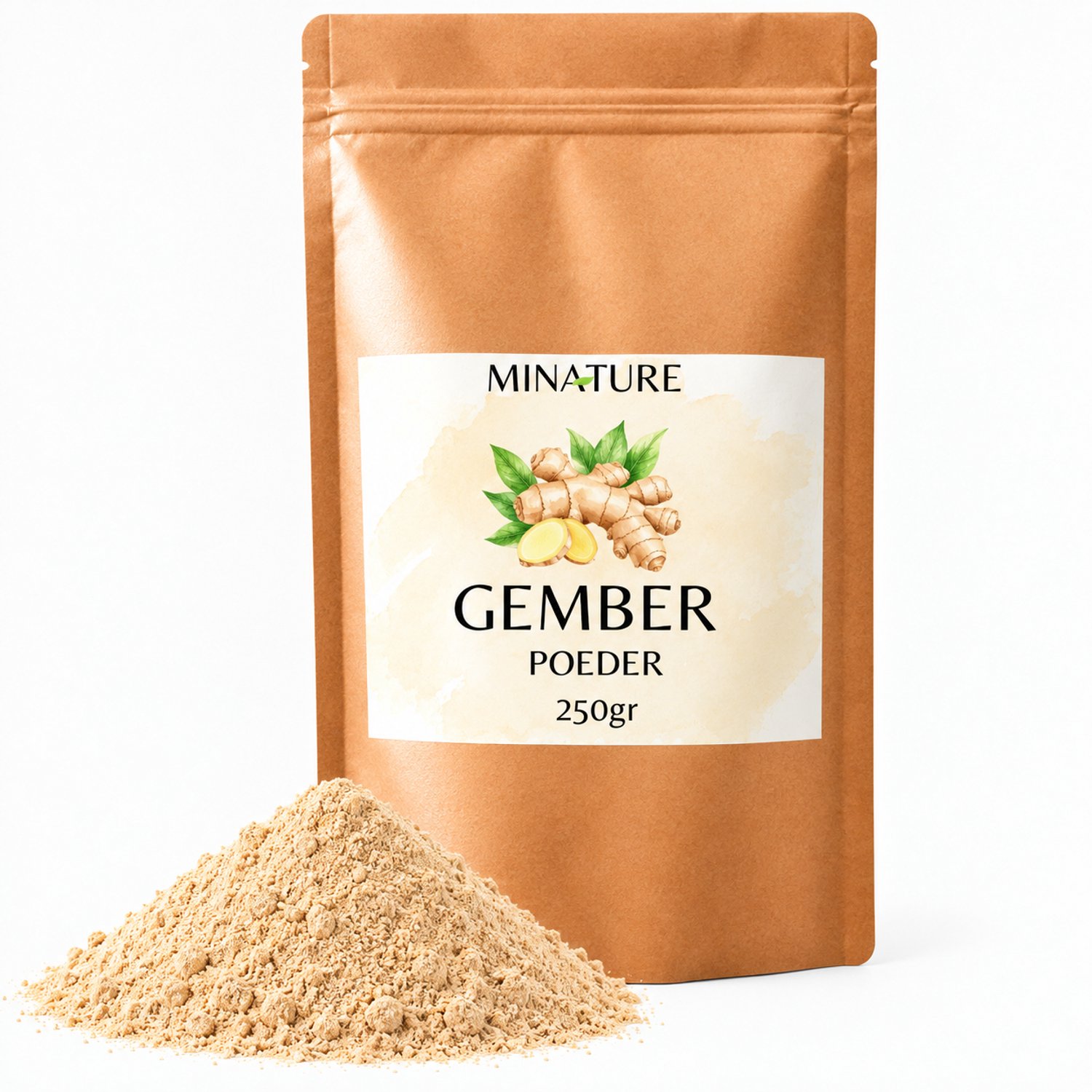 Gember Poeder 250 gram - Gemberpoeder van Gemberwortels - Ginger Root - Foodgrade