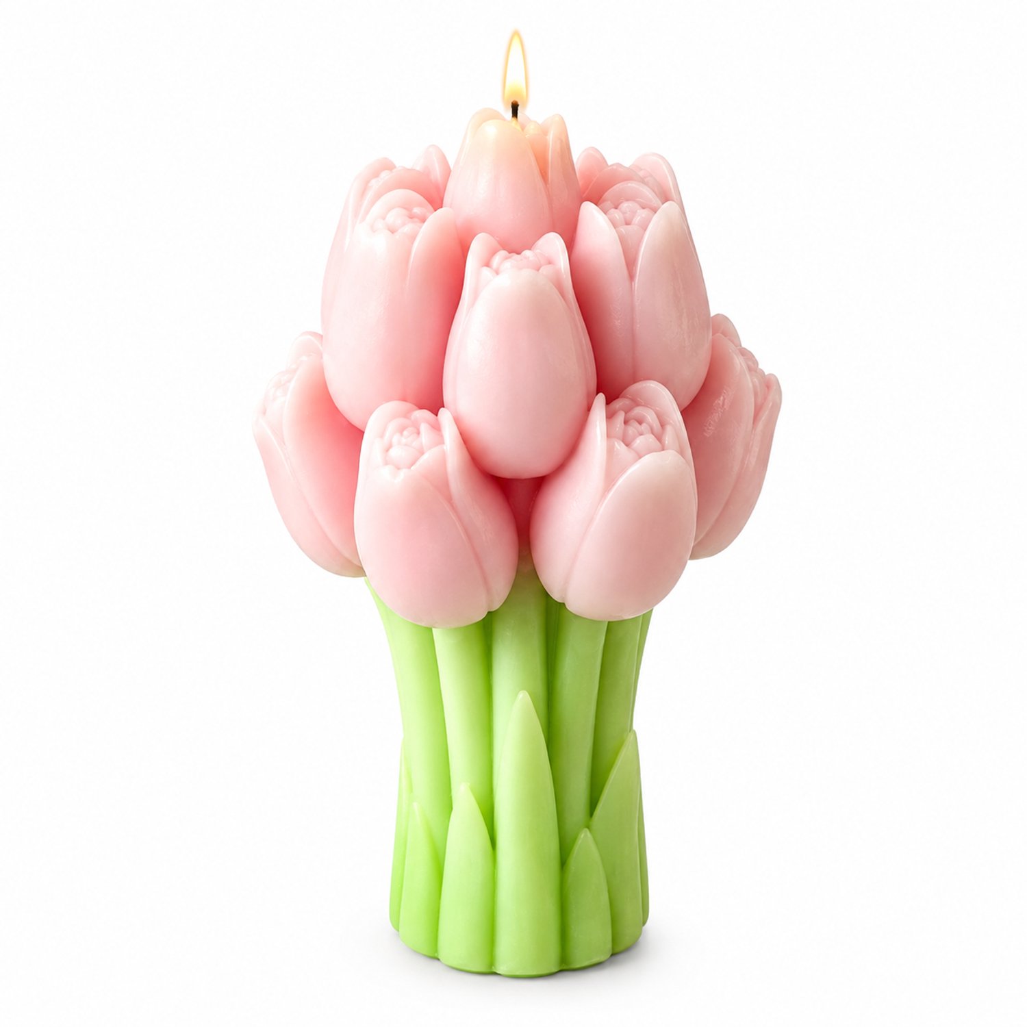 SWGOTA Geurkaars in tulpenboeketvorm - kleuren en geuren op maat Paars