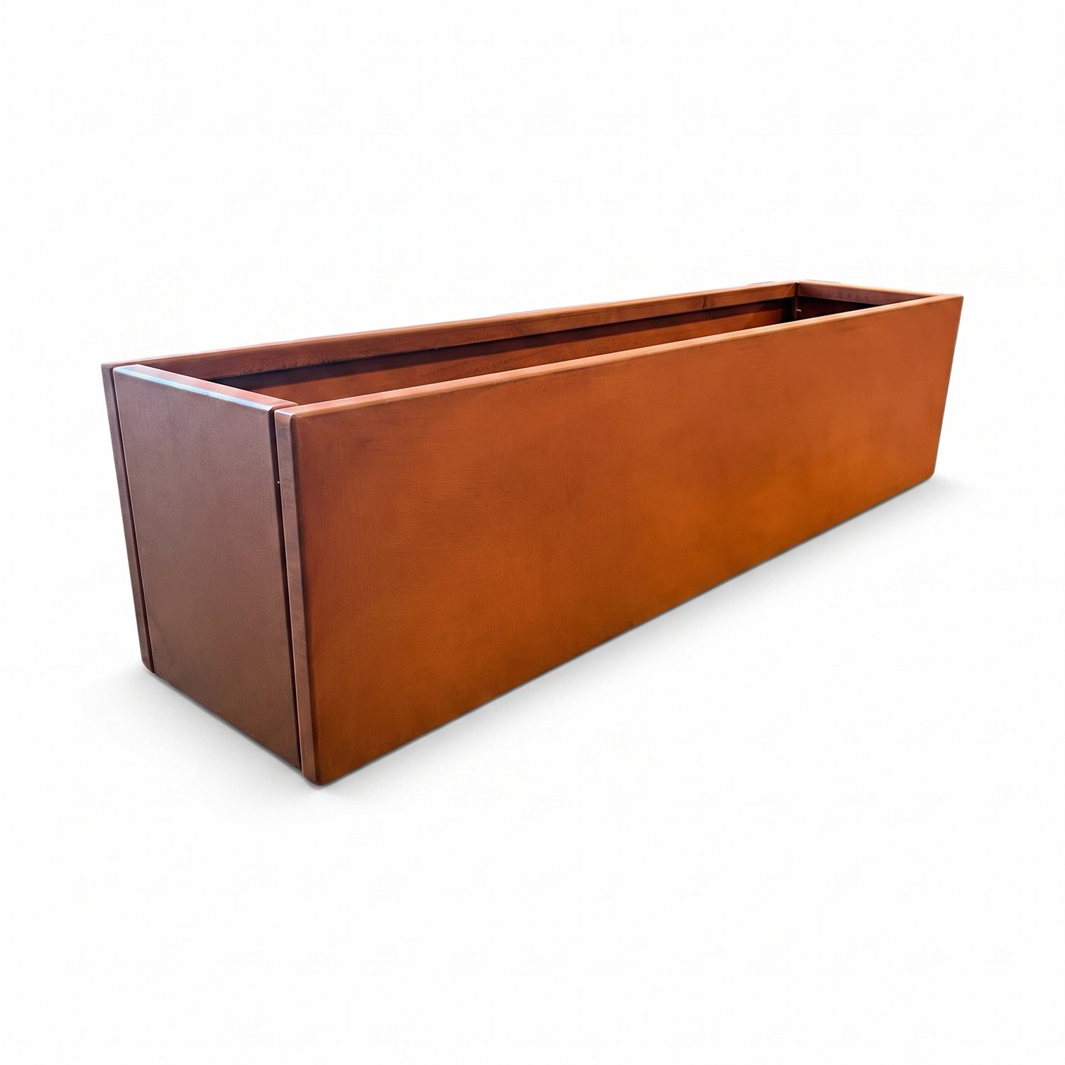 IvoQ Cortenstaal Plantenbak Rechthoek 120 x 30 x 30 cm – Zonder Bodem – Roestbruin