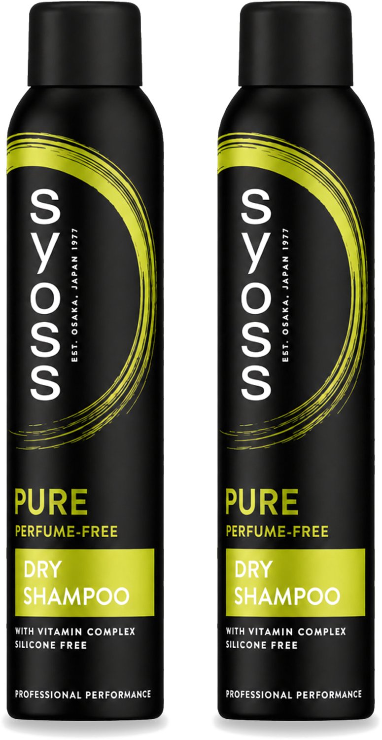 2 x SYOSS - Pure - Perfume Free - Droogshampoo - Shampoo - Langdurige Styling - 200ml - Voordeelverpakking - 2 stuks