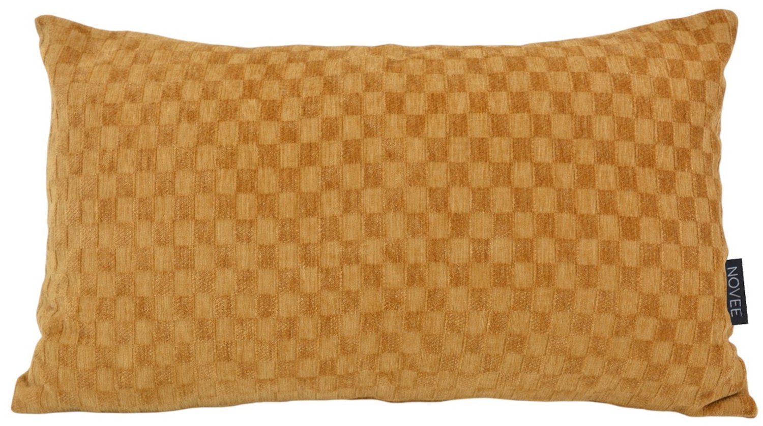 NOVÉE Sierkussen Chenille Checker Oker | 30x50 cm | Polyester