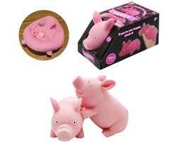 Squishy Varken stressbal - 1 exemplaar - 8 cm - Sensorisch Speelgoed - Rek - Strek - Squeeze