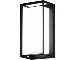 Lumidora Wandlamp 75349 - Voor buiten - ELIN - Ingebouwd LED - 12.0 Watt - 1000 Lumen - 2700 Kelvin - Zwart - Kunststof - Buitenlamp - IP54