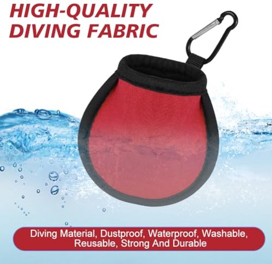 Waterdichte Golfbal Cleaner Pouch met Karabijnhaak — afbeelding 4
