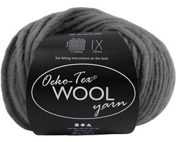 Creativ Company wolgaren grijs - 50m bol wol voor breien en haken.