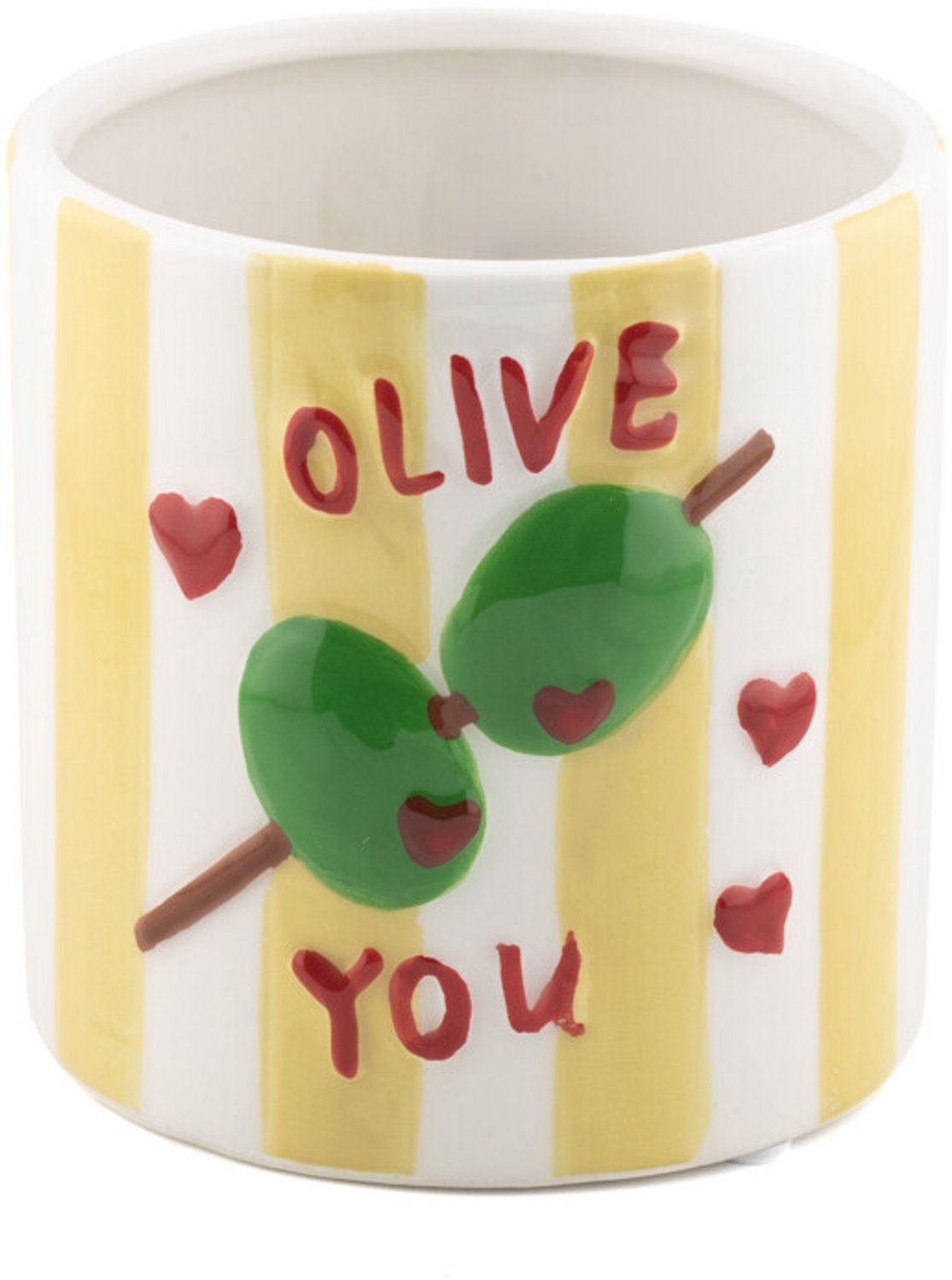 Aardewerk vaas olijf Oliva