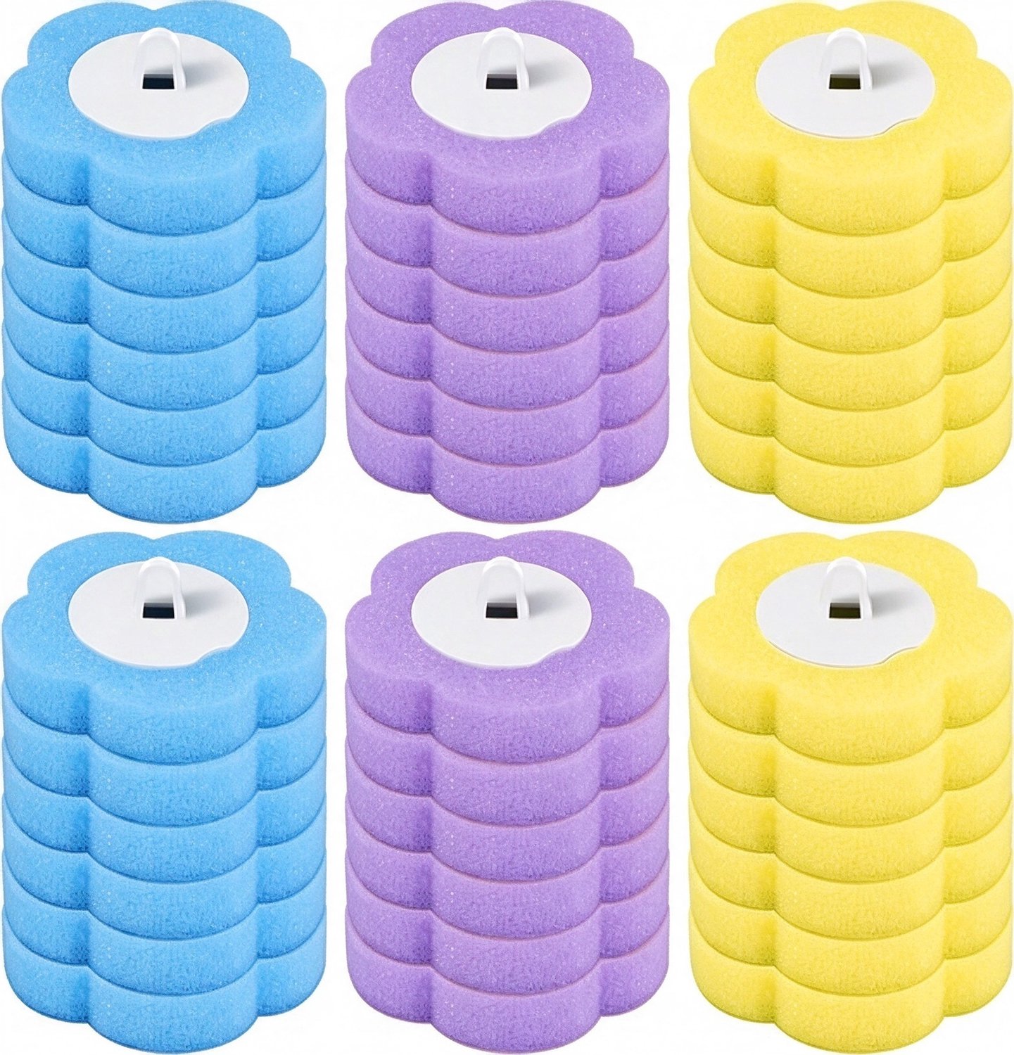 Lifhelpe Badkamer accessoires - Toiletborstel vervangkoppen set - 36 stuks in de verpakking - Met reinigingsmiddel en geur - 360° diepe reiniging voor lastige hoeken
