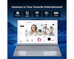 Laptop 16GB RAM 256GB SSD - Intel Core I9 Processor - 15,6 Inch Full HD IPS Scherm - Windows 11 - Verlicht Toetsenbord Numeriek