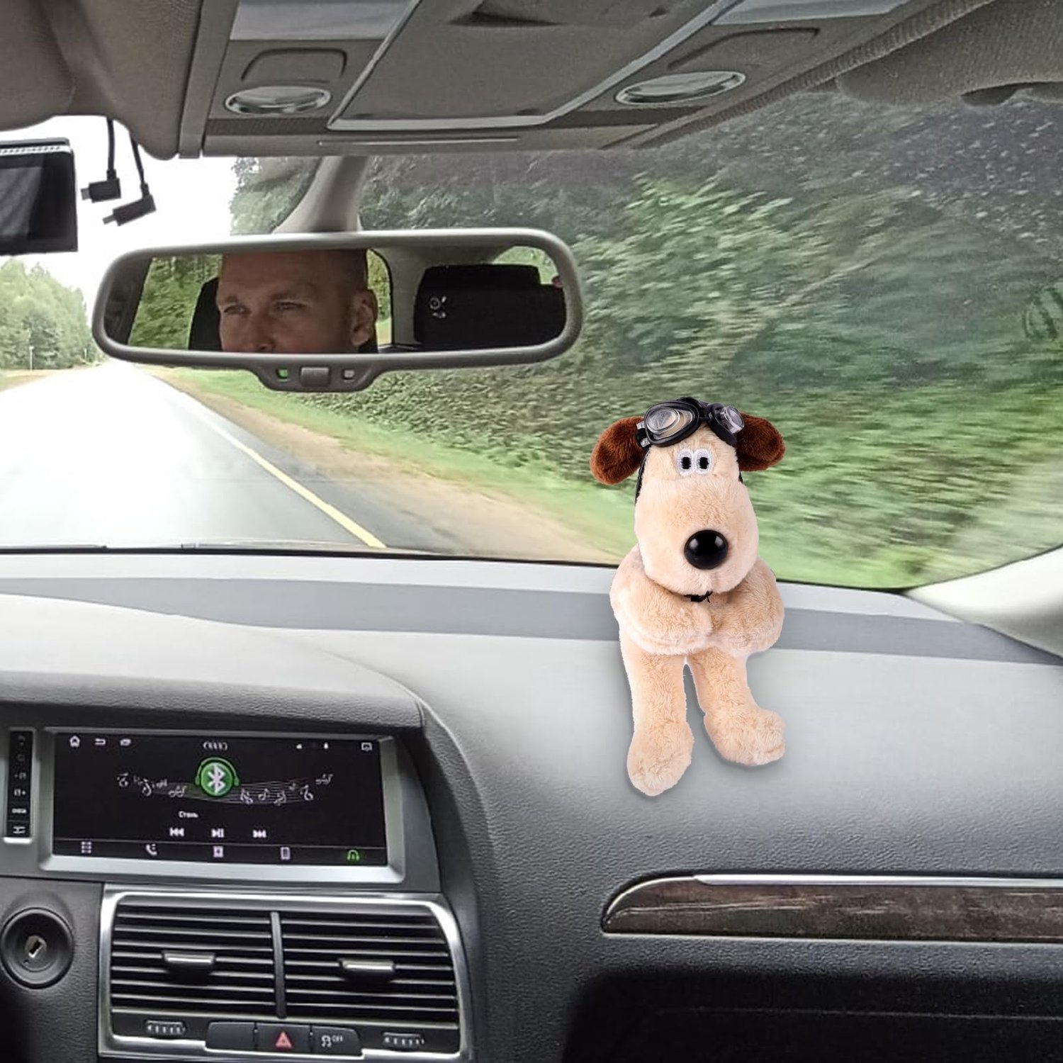 Schattige Plush Hond voor Auto Decoratie