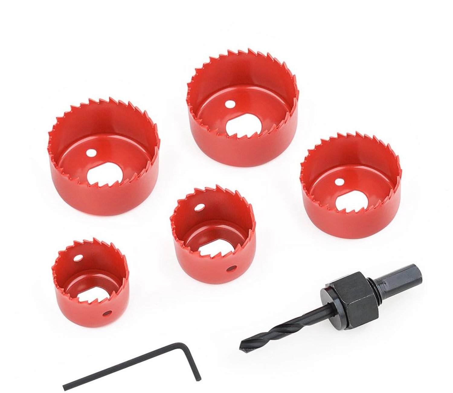 Set van 7 Hole Saws van Hoogwaardig Carbonstaal