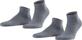 Chaussettes Sneaker FALKE Happy pour homme - Lot de 2 - Gris clair chiné - Taille 39-42